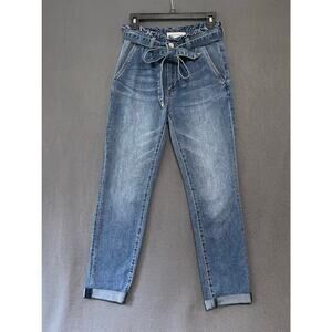 Ashley Mason paperbag waist jeans sz 9 vintage casual feminine chic